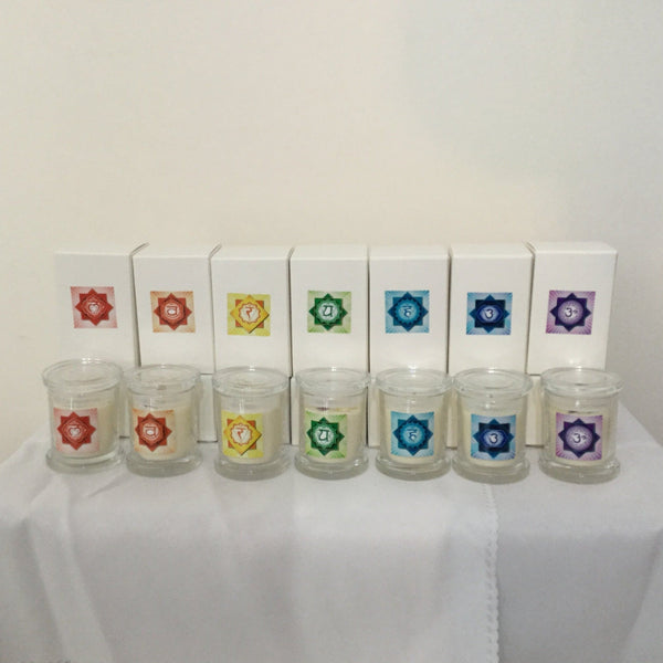 Chakra Candle Set Soy Unscented - Hikari Candles 