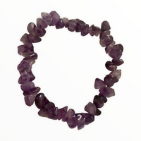 Amethyst Crystal Chip Bracelet - Hikari Candles 