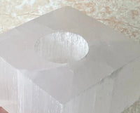 Selenite Tea Light Holders - Hikari Candles