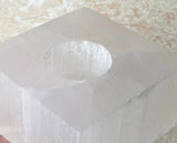 Selenite Tea Light Holders - Hikari Candles