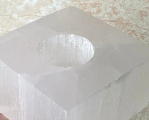 Selenite Tea Light Holders - Hikari Candles